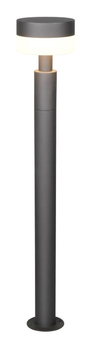 Moderne LED-wegverlichting in cilindrische vorm, zijaanzicht
