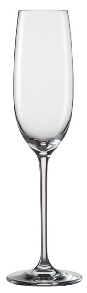 Sektglas Vinos in Nahaufnahme, frontal fotografiert