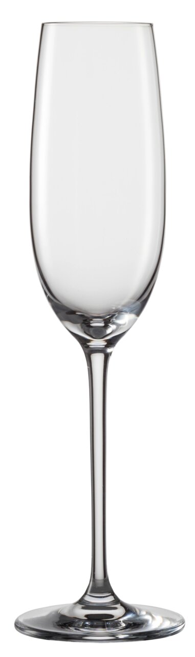 Sektglas Vinos in Nahaufnahme, frontal fotografiert