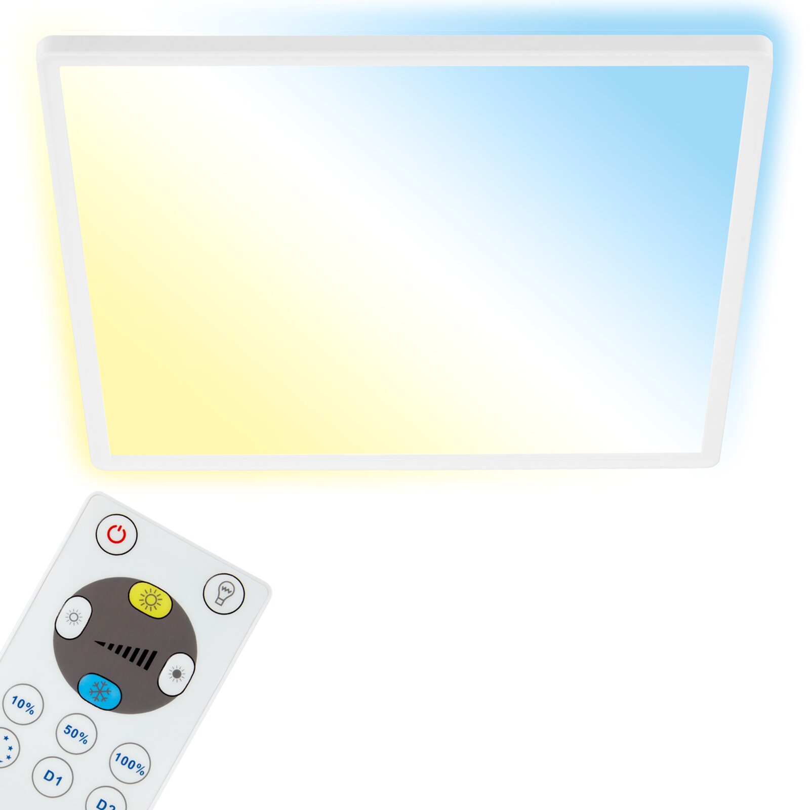 LED-plafondlamp met afstandsbediening, bovenaanzicht