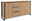 Modernes Sideboard aus Holz mit Metallrahmen, Frontansicht