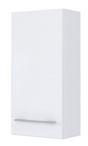 Weißer Hängeschrank mit moderner, minimalistischer Gestaltung, frontal abgebildet.