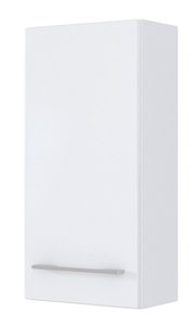 Weißer Hängeschrank mit moderner, minimalistischer Gestaltung, frontal abgebildet.