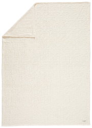 Beige Plaid mit geprägtem Muster, Draufsicht