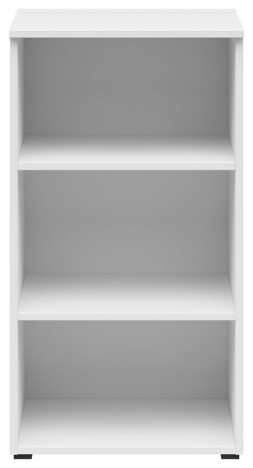 Carryhome Regal MULTISTAURAUM Weißes Regal mit drei offenen Fächern, frontale Ansicht