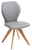 Valdera Stuhl COLORADO-TREND-LINE Moderner grauer Stuhl mit gepolsterter Sitzfläche und Rückenlehne, sowie Holzbeinen, seitliche Perspektive