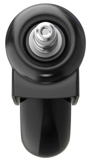 Schwarze Hartbodenrolle mit silbernem Metallstift, Ansicht von oben