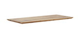 Holztischplatte in rechteckiger Form, seitliche Perspektive