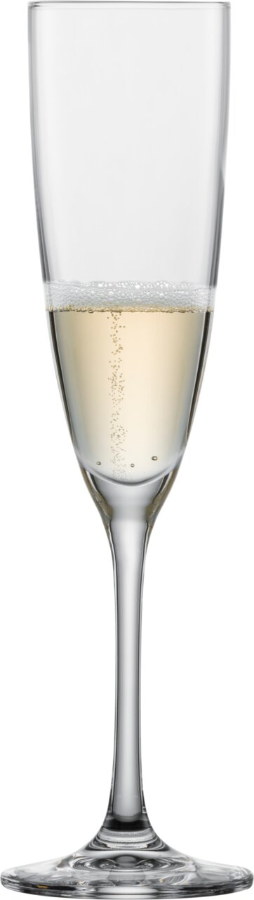 SCHOTT ZWIESEL champagneglas CLASSICO Sektglas Classico mit Sekt gefüllt, Frontalansicht