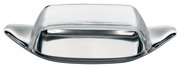 Butterdose WAGENFELD Edition aus Edelstahl und Glas, Ansicht von oben