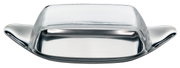 Butterdose WAGENFELD Edition aus Edelstahl und Glas, Ansicht von oben