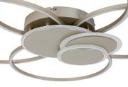 Moderne LED-Deckenleuchte mit kreisförmigem Design, seitliche Perspektive