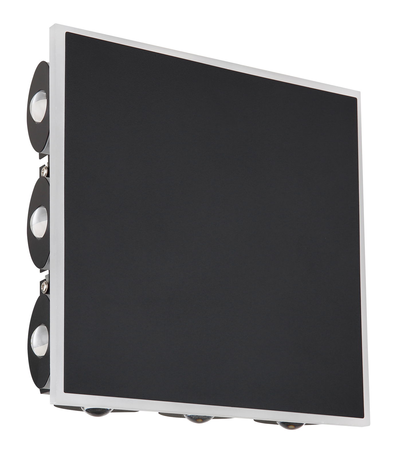 Moderne Wandleuchte SAIDY in quadratischer Form, seitliche Perspektive