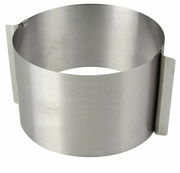 Tortenring extra hoch 15 cm aus Edelstahl, seitliche Perspektive