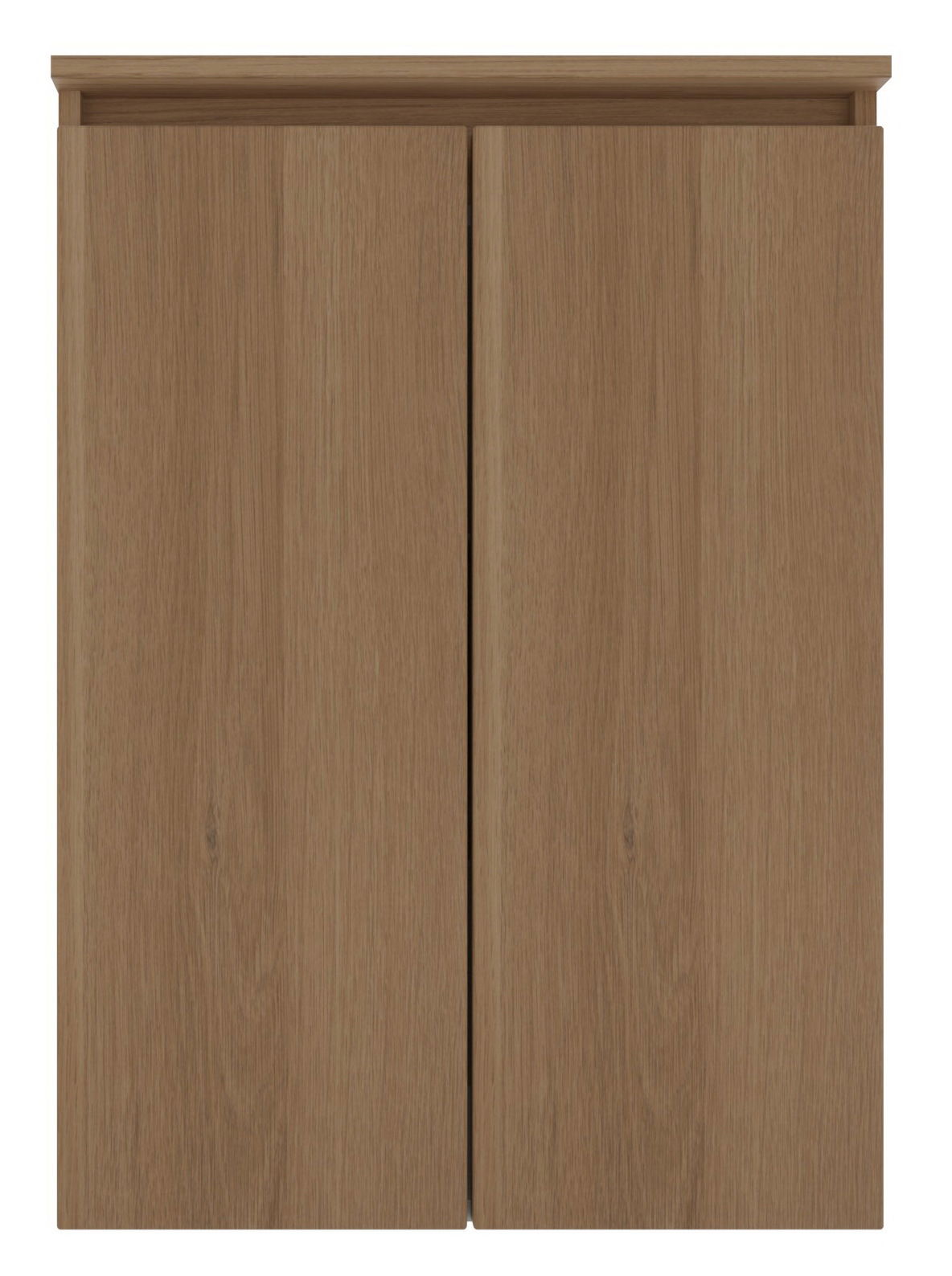 Novel Highboard NV.210 Frontansicht eines Highboards aus Holz mit zwei Türen in natürlicher Holzoptik.