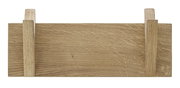 Holz-Hakenleiste mit zwei Haken, frontal betrachtet