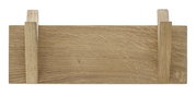 Holz-Hakenleiste mit zwei Haken, frontal betrachtet