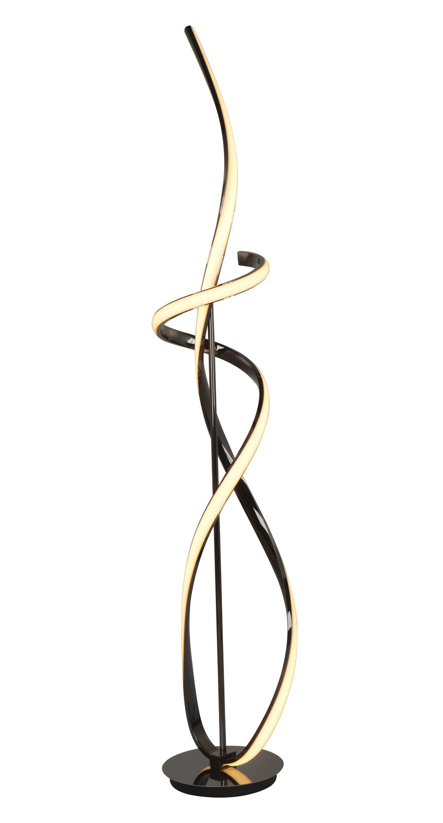 Geeti LED-Stehleuchte BANDOL Moderne LED-Stehleuchte BANDOL mit geschwungenem, spiralförmigem Design, seitliche Perspektive