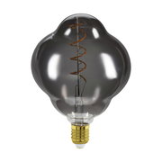 Glühbirne mit spiralförmigem Filament, seitliche Perspektive