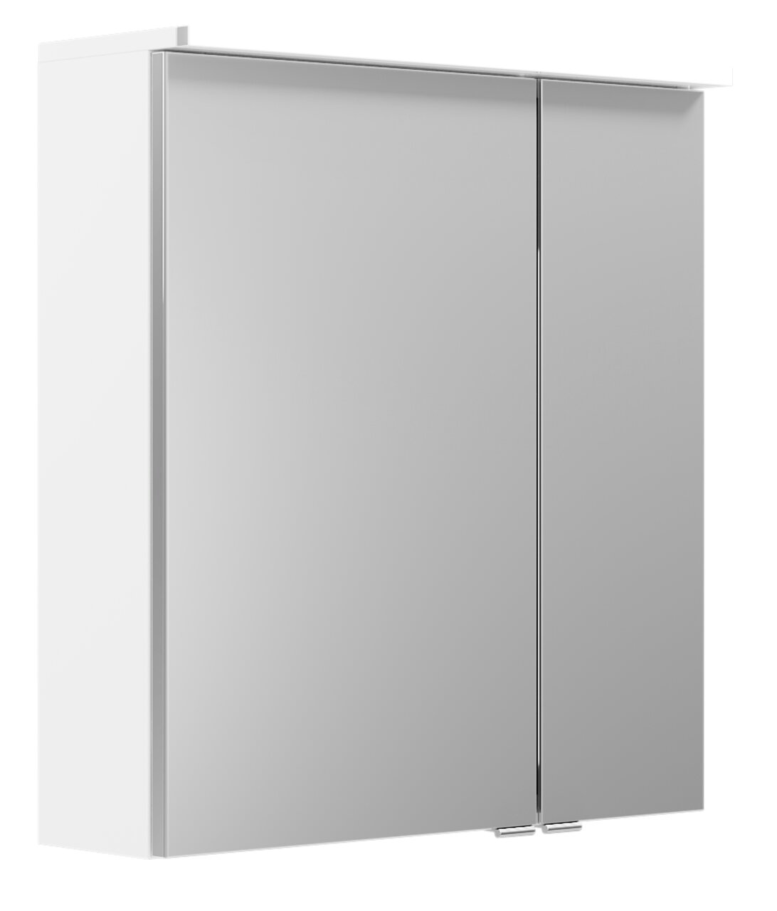 Spiegelschrank aus der Serie NEXT4YOU von Puris, seitliche Perspektive