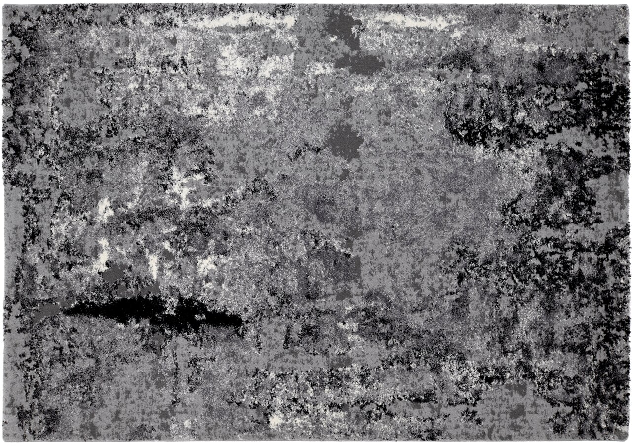 OCI Webteppich 160x230 cm JUWEL Moderner Teppich in Grautönen mit abstraktem Muster, Draufsicht