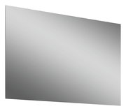 Rechteckiger Wandspiegel mit schlichter, rahmenloser Gestaltung, seitliche Perspektive