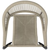 Stapelsessel aus geflochtenem Material, Ansicht von oben