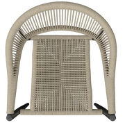 Stapelsessel aus geflochtenem Material, Ansicht von oben
