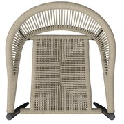 Stapelsessel aus geflochtenem Material, Ansicht von oben