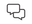 Icon zwei sich überschneidende Sprechblasen, die Kommunikation oder Gespräche darstellen.