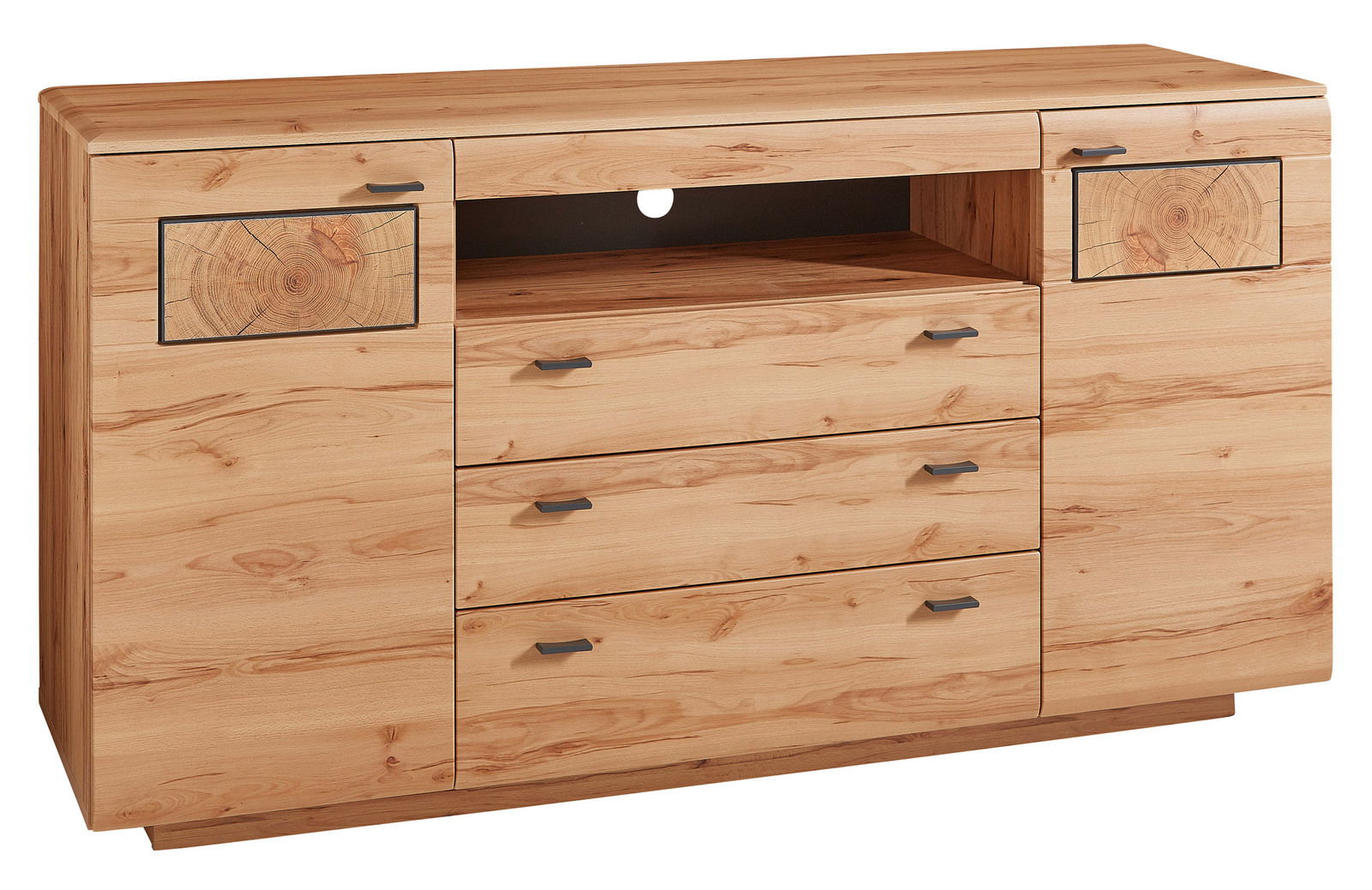 Holz-Sideboard mit drei Schubladen und zwei Türen, Frontansicht