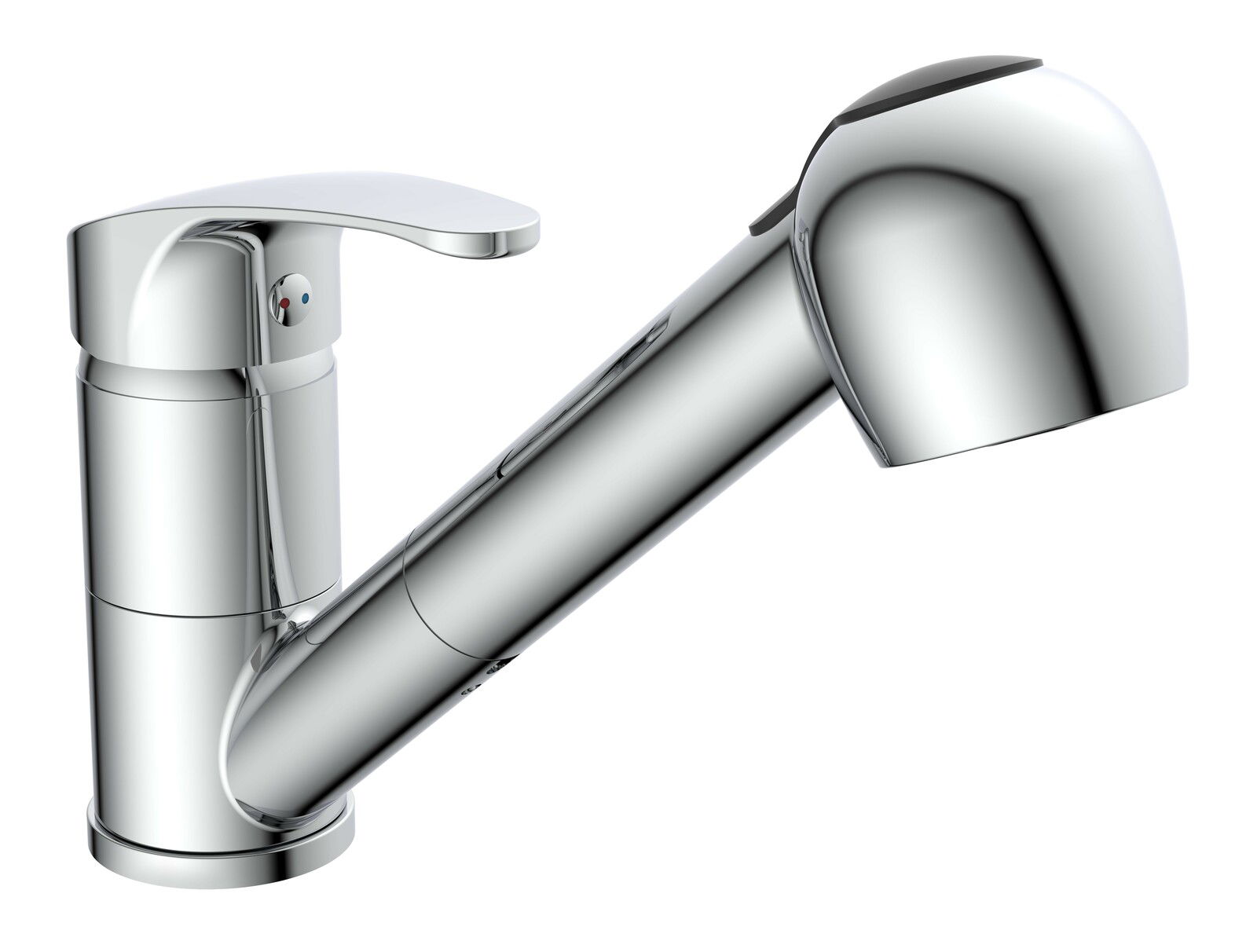 Schütte Spültischarmatur DIZIANI Moderne Spültischarmatur aus glänzendem Chrom, seitliche Ansicht