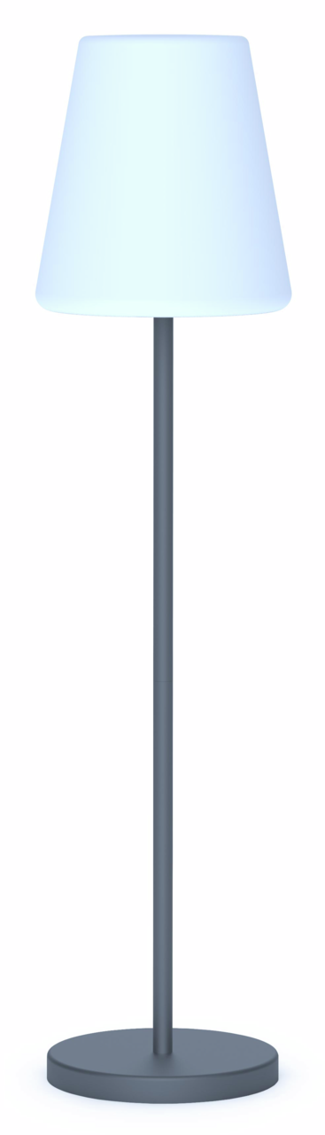 New Garden Stehlampe LOLA SLIM Stehlampe Lola Slim 120 in Anthrazit, frontal abgebildet mit schlichtem, modernem Design.