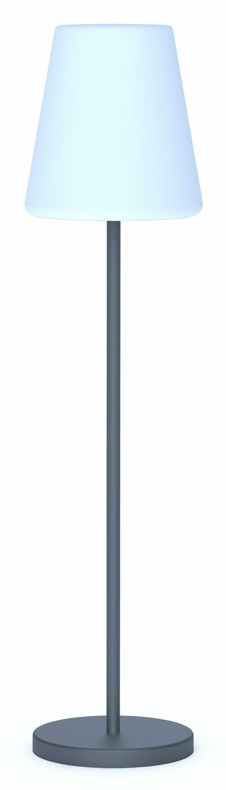 Stehlampe Lola Slim 120 in Anthrazit, frontal abgebildet mit schlichtem, modernem Design.