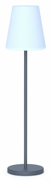 Stehlampe Lola Slim 120 in Anthrazit, frontal abgebildet mit schlichtem, modernem Design.