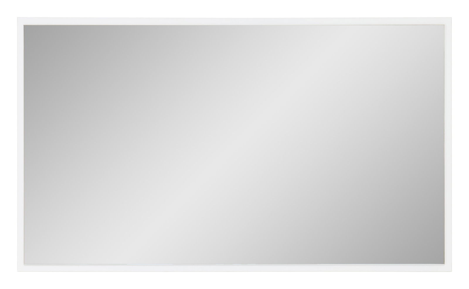 Rechteckiger Wandspiegel mit weißem Rahmen, Frontalansicht