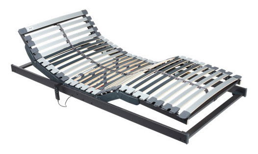 Elektrischer Motorrahmen 90 x 200 cm in seitlicher Perspektive