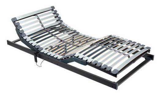 Elektrischer Motorrahmen 90 x 200 cm in seitlicher Perspektive