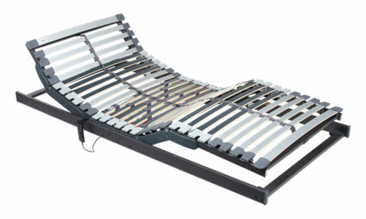 Elektrischer Motorrahmen 90 x 200 cm in seitlicher Perspektive