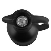 Schwarze Isolierkanne SAMBA von oben mit geöffneter Öffnung und sichtbarem Innenraum.