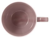 Ansicht von oben auf eine rosa Kaffeetasse mit Henkel, 0,26 l Fassungsvermögen