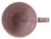 Ansicht von oben auf eine rosa Kaffeetasse mit Henkel, 0,26 l Fassungsvermögen