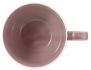 Ansicht von oben auf eine rosa Kaffeetasse mit Henkel, 0,26 l Fassungsvermögen