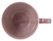 Ansicht von oben auf eine rosa Kaffeetasse mit Henkel, 0,26 l Fassungsvermögen
