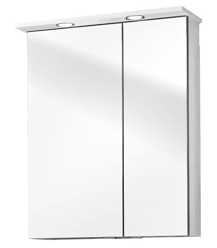 XORA Spiegelschrank DORIA Spiegelschrank mit zwei Türen und integrierter Beleuchtung, Frontalansicht