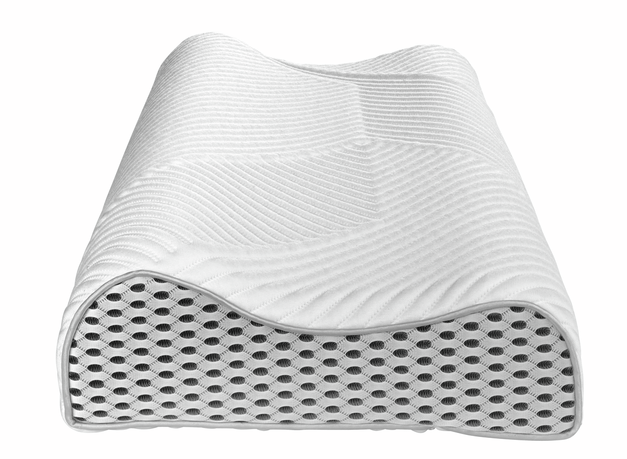 Nackenstützkissen MAXI in seitlicher Perspektive mit ergonomischem Design und atmungsaktiver Struktur
