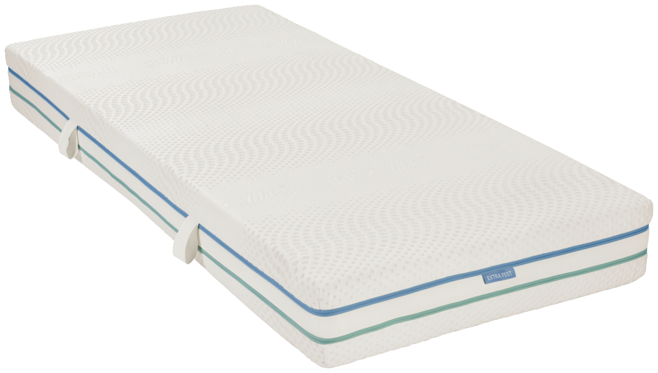 Matratze 160x200 cm, fest/extra fest, seitliche Perspektive