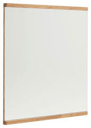 Rechteckiger Wandspiegel mit Holzrahmen, seitliche Perspektive