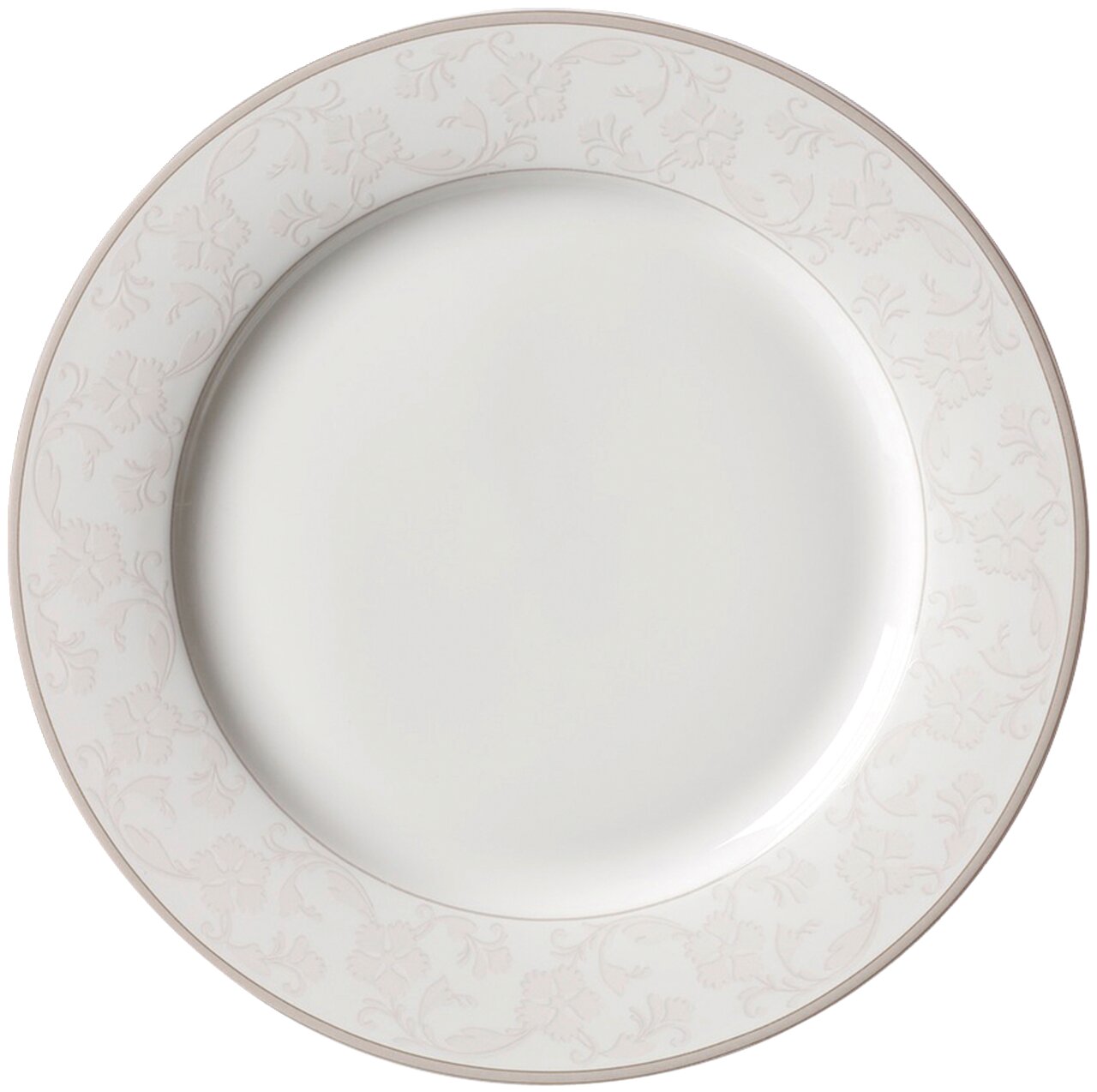 Ritzenhoff & Breker Dessertteller ISABELLA beige Dessertteller Isabella 20,5cm mit floralem Muster, Ansicht von oben