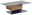 Valnatura Couchtisch 1402 CT Moderner Couchtisch mit Glasplatte und Holzdetails, seitliche Perspektive
